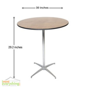 30" Round Low Top Table
