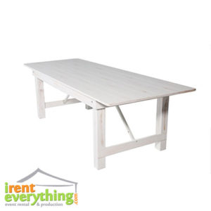 Distressed Antique White Farm Table