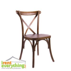 Pecan Wood Cross Back Chair