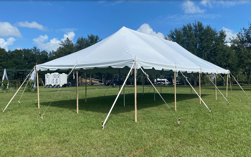 Pole Tent Setup