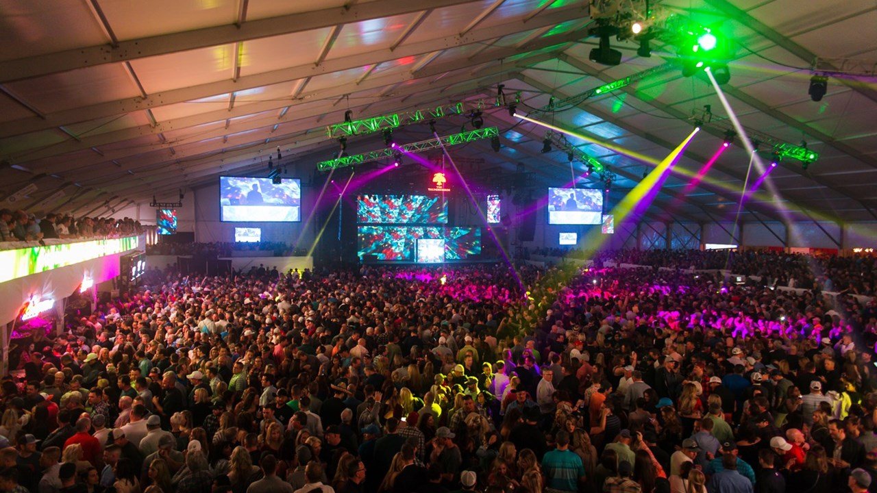Large crowd at a music festival