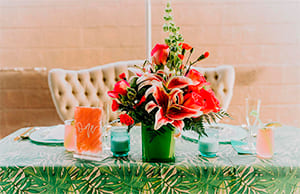 Flowers on table