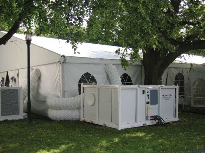 Clean white tent