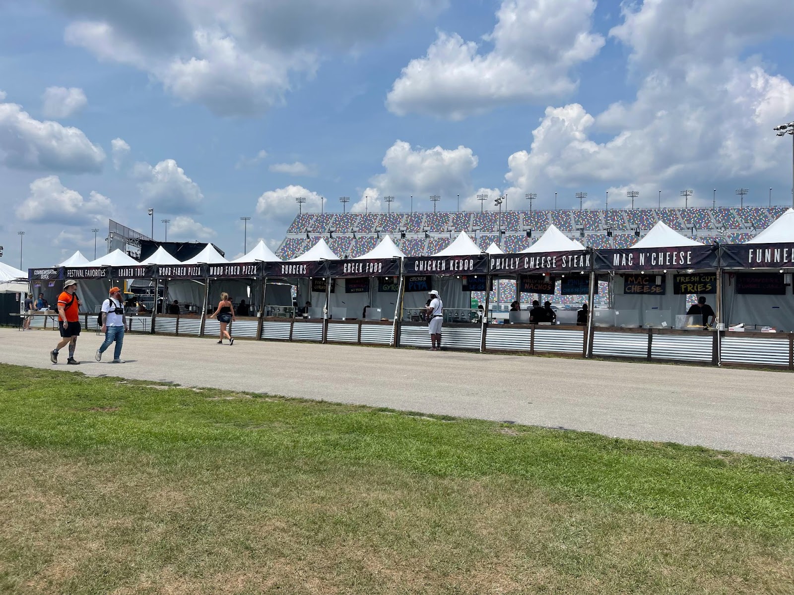 food stalls at Welcome to Rockville at the Daytona International Speedway