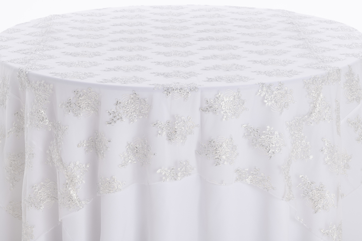 White Silver Camilla Textured Sheer - Image 2