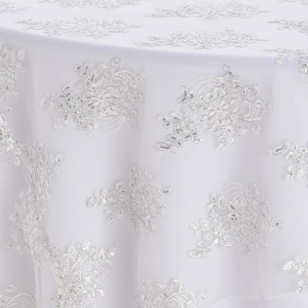 White Silver Camilla Textured Sheer - Image 3