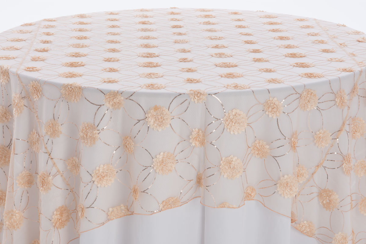 Champagne Mist Sheer With Sequins Overlay - Image 2