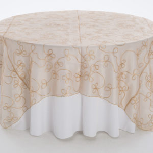 Creme Brulee Ribbon Scroll Overlay