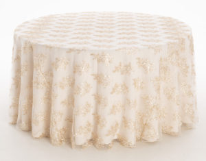 Ivory Gold Camilla Textured Sheer