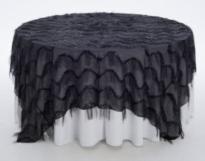 Licorice Gatsby Textured Sheer Overlay