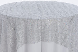 Platinum Chain Link Textured Sheer Overlay - Image 2