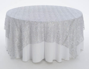 Platinum Chain Link Textured Sheer Overlay