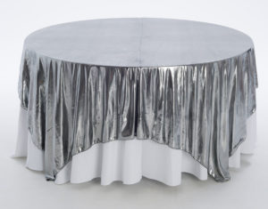 Silver Liquid Lame Overlay
