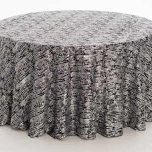 Black Silver Laser Cut Textured Sheer