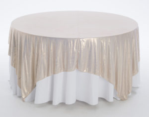 White Gold Liquid Lame Overlay