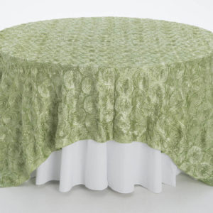 Celery Swirl Taffeta Overlay