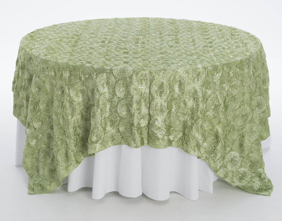 Celery Swirl Taffeta Overlay iRent Everything