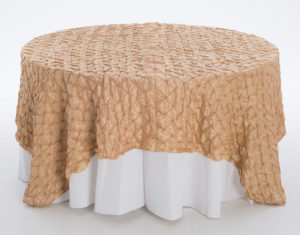 Champagne Buttons Taffeta Overlay