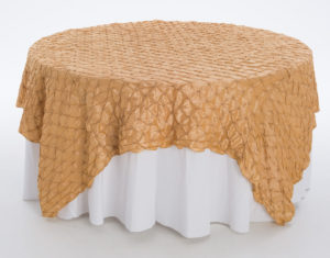 Cognac Buttons Taffeta Overlay