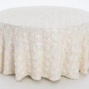 French Vanilla Flowered Taffeta