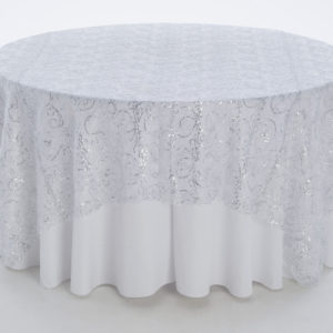 Platinum Squiggle Textured Sheer