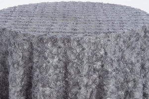 Silver Flowered Taffeta - Image 2