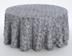 Silver Flowered Taffeta