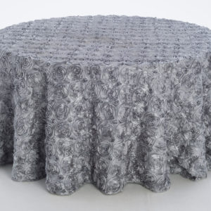 Silver Flowered Taffeta