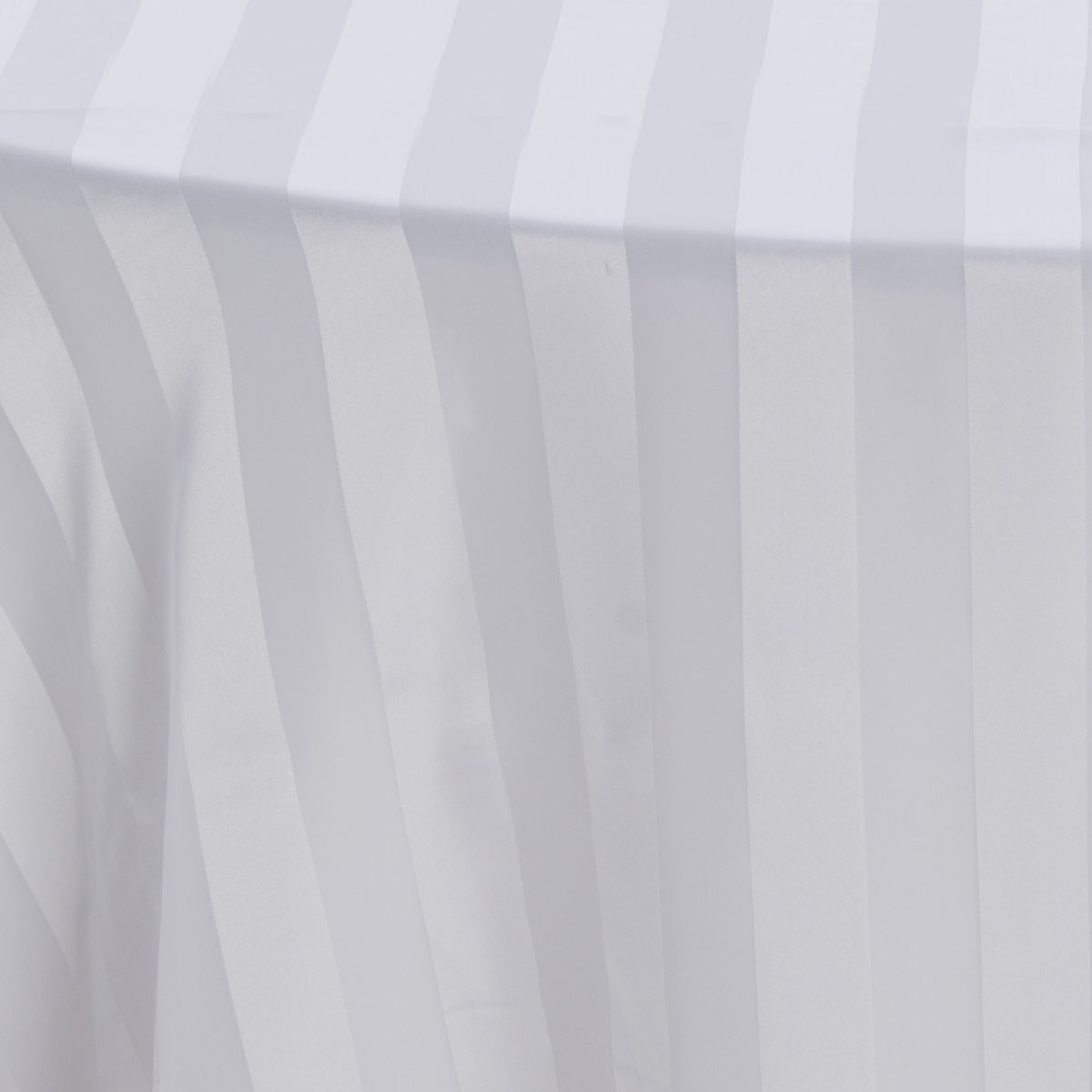 White Satin Stripe Sheer Overlay - Image 3