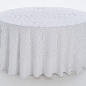 White Mesh Dot Textured Sheer Overlay
