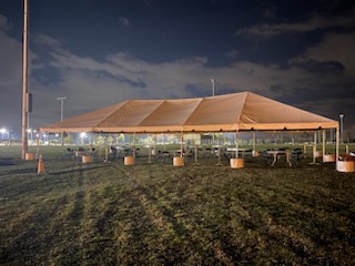 an event tent provided by iRentEverything for the 2023 Apopka Seafood Festival