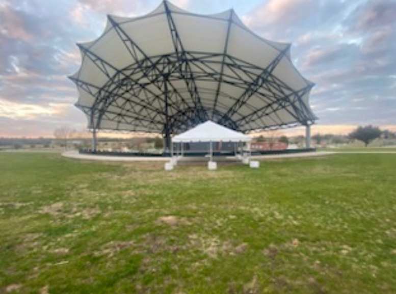 an event tent provided by iRentEverything for the 2023 Apopka Seafood Festival