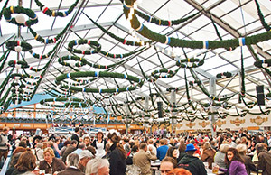 Tents in front of Orlando Eye