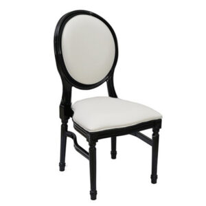 Black Castle Chair, White Pads