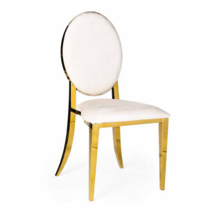 Gold Gala Chair, White Pads