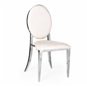 Silver Gala Chair, White Pads