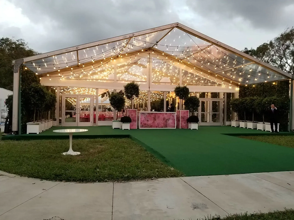 Wedding entrance and flooring