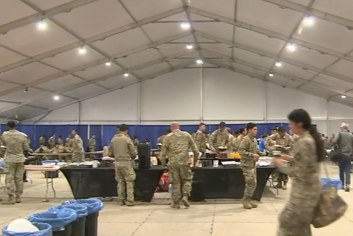 Mess hall for military setup