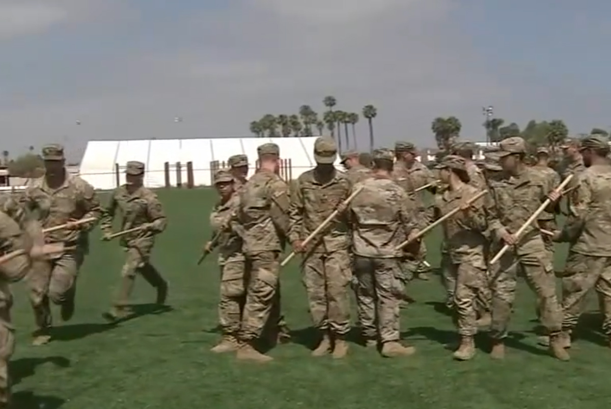 Tent in military base camp