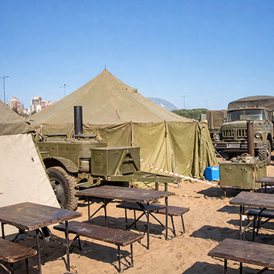 Military barracks tent rental
